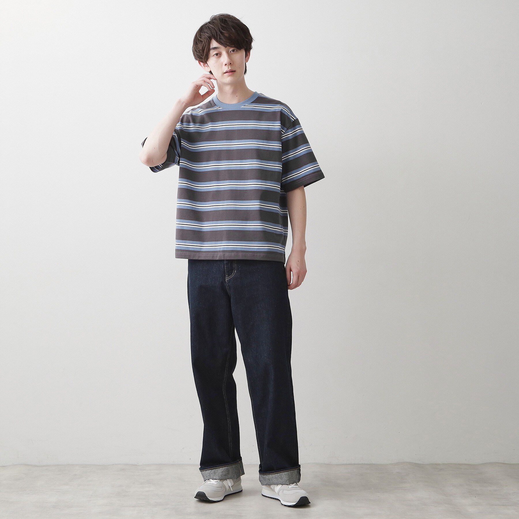 Dessin「【洗える】ボーダークルーカットソー」|Tシャツ・カットソー|