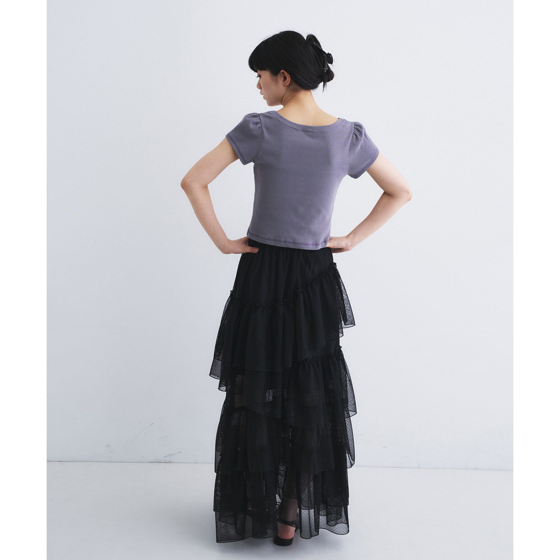 CODE A「M dramatic dot tulle skirt」|スカート|