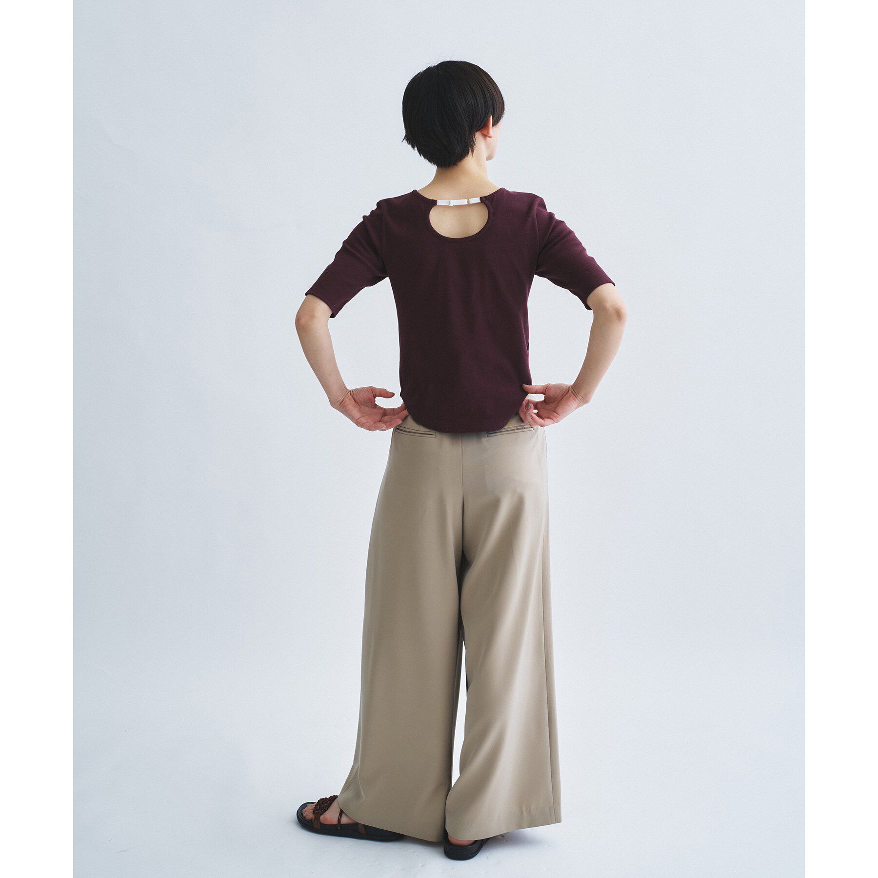 CODE A「rib jersey point neck tee」|Tシャツ・カットソー|