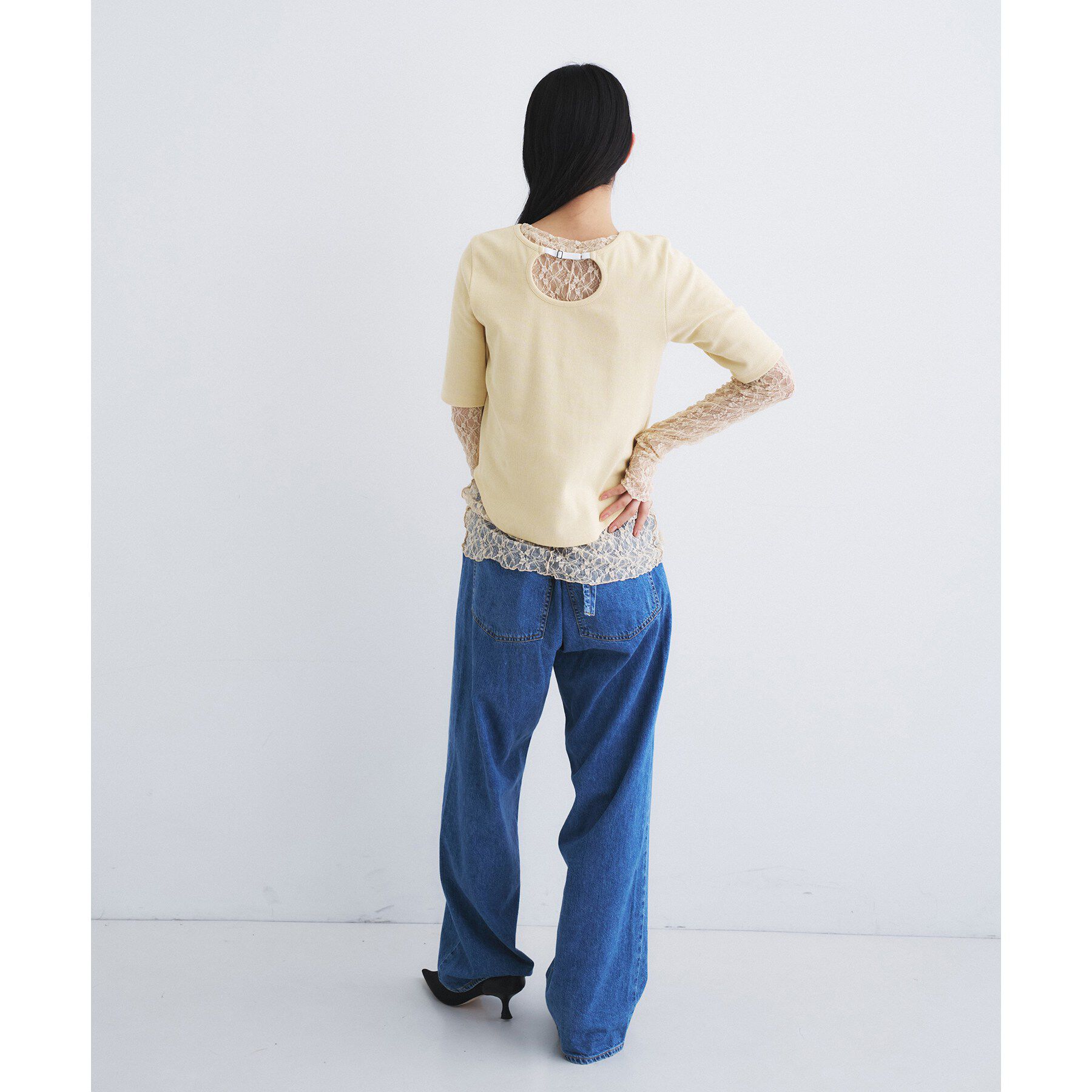 CODE A「rib jersey point neck tee」|Tシャツ・カットソー|