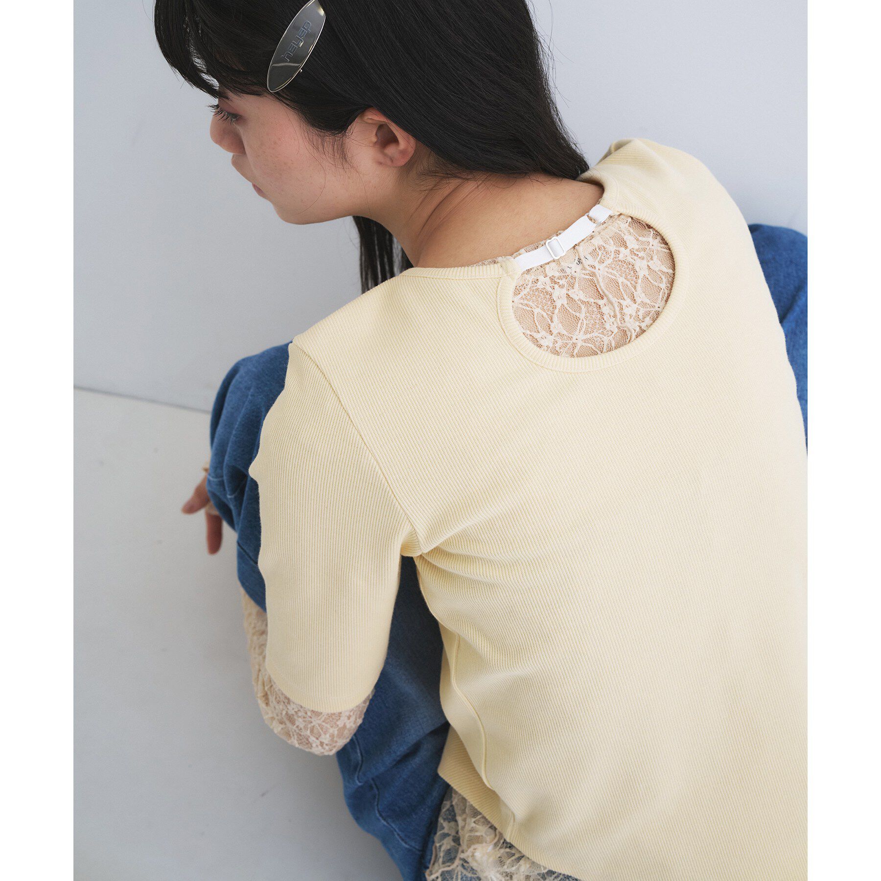 CODE A「rib jersey point neck tee」|Tシャツ・カットソー|
