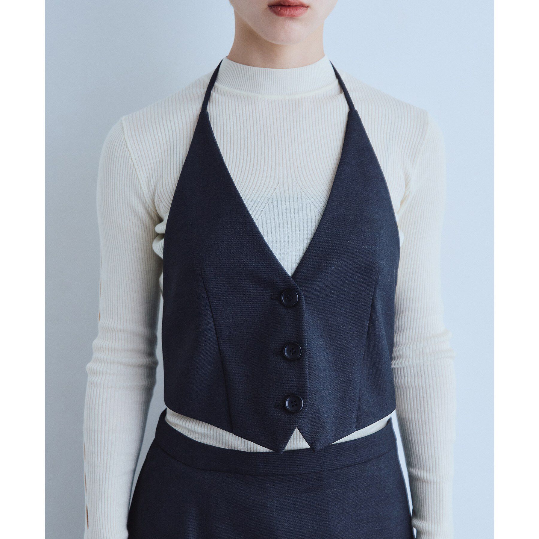 CODE A「back ribbon vest」|ベスト・ジレ|