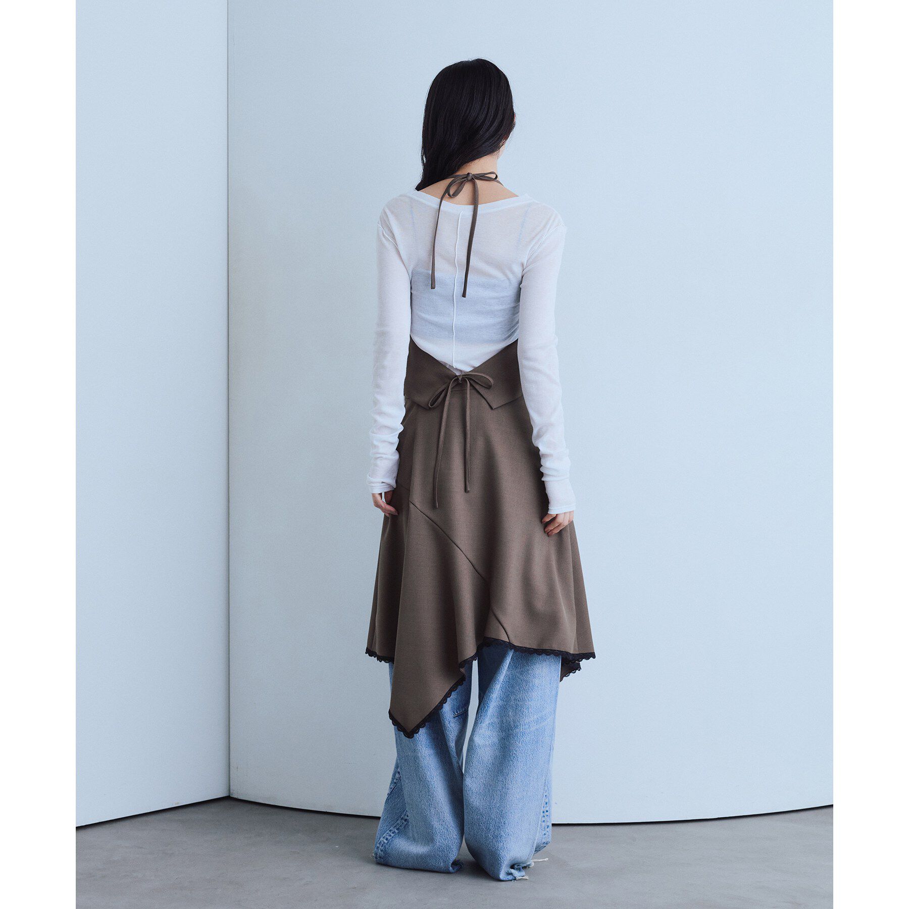 CODE A「back ribbon vest」|ベスト・ジレ|