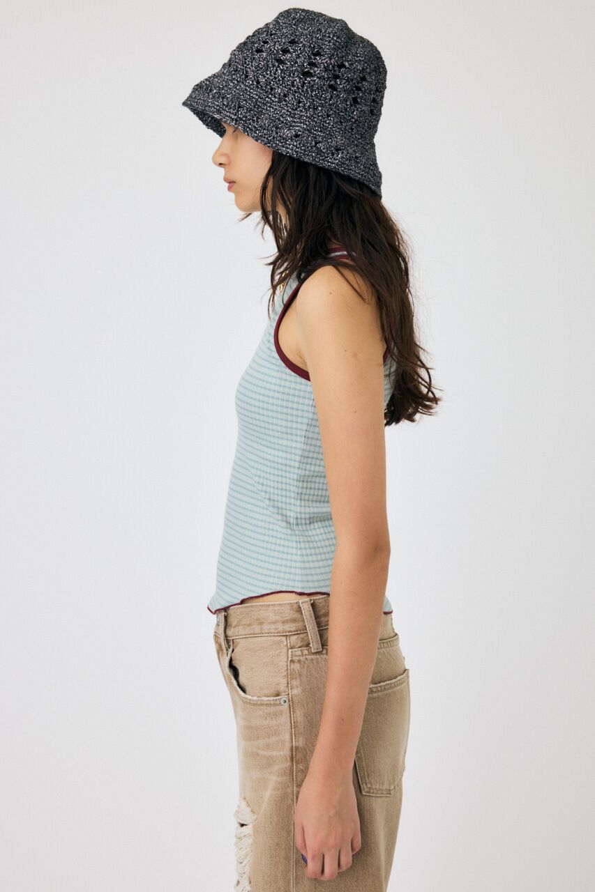 MOUSSY「CUP IN BORDER タンク」|タンクトップ|