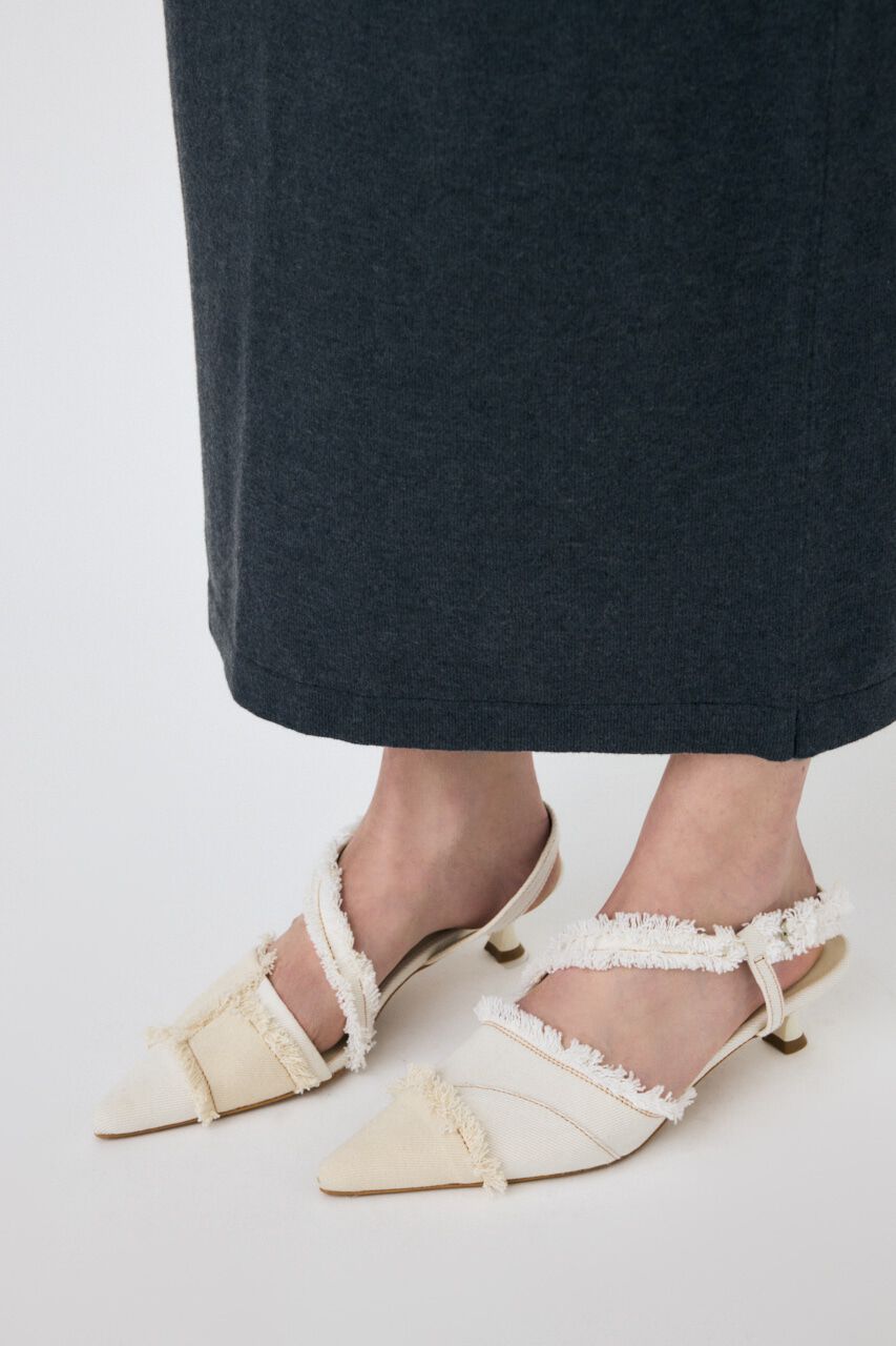 MOUSSY「REMAKE DENIM POINTY HEEL パンプス」|スリッポン|