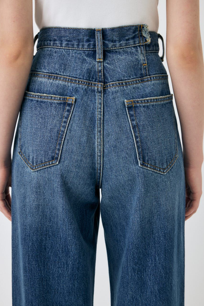 MOUSSY「CROSS WAIST WIDE ストレート」|デニム|