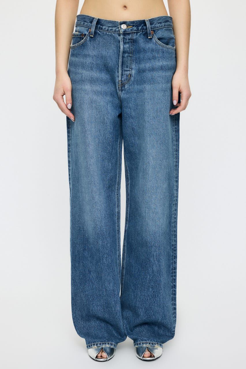 MOUSSY「LOW SLUNG ストレート」|デニム|BLU