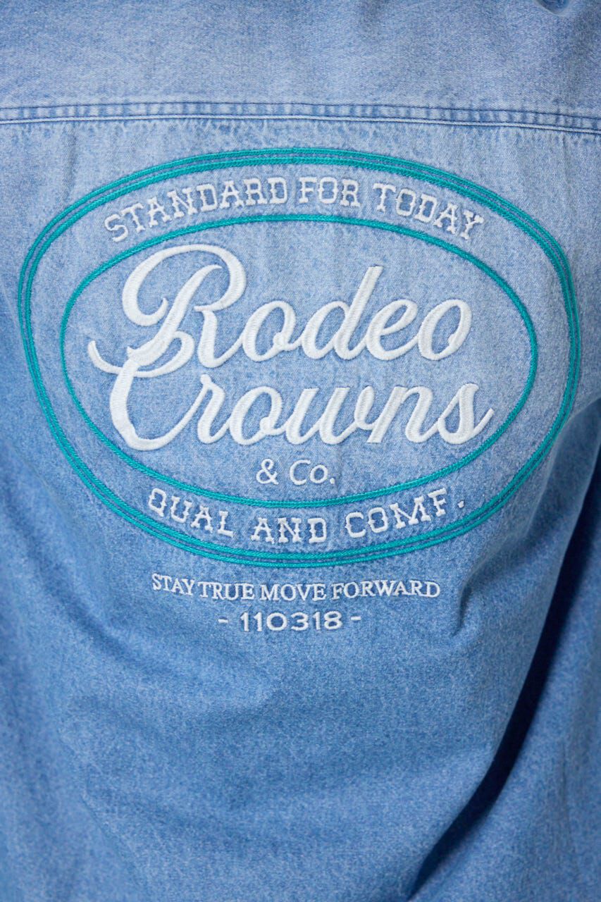 RODEO CROWNS「バックロゴフードデニムシャツ」|シャツ・ブラウス|