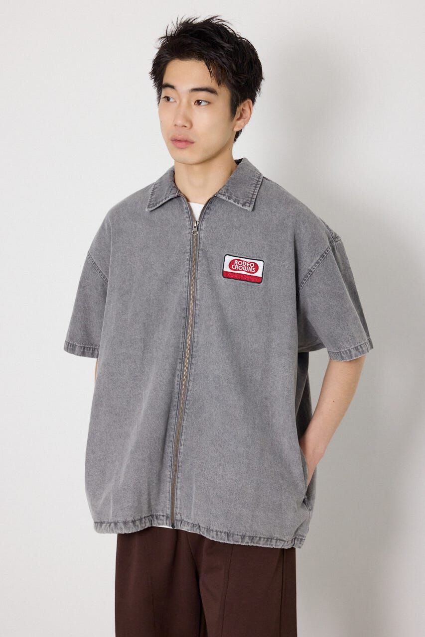 RODEO CROWNS「Coolist Denim ZIPシャツ」|シャツ・ブラウス|GRY