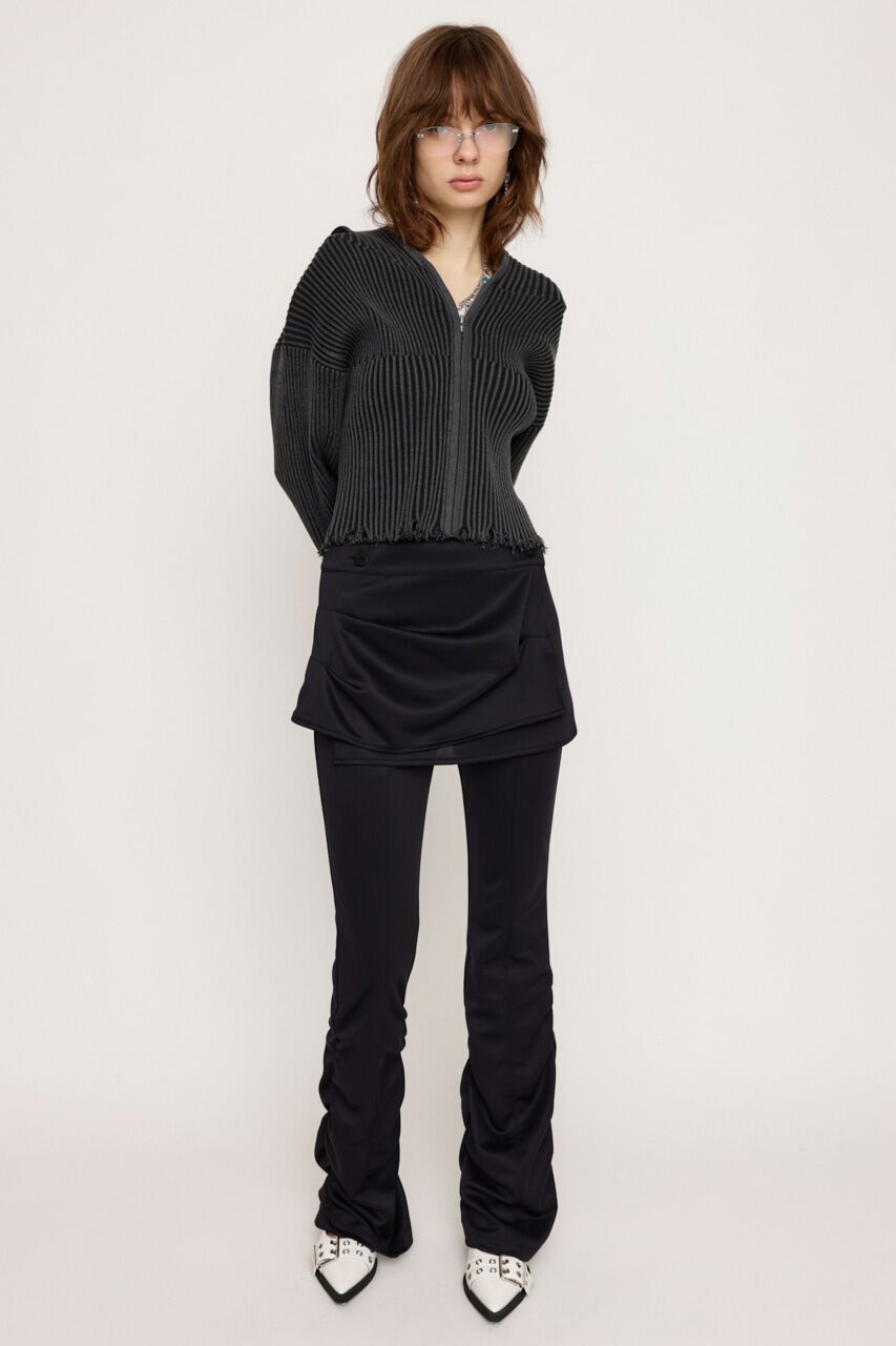 SLY「WRAP SK LAYERED FLARE パンツ」|その他|BLK