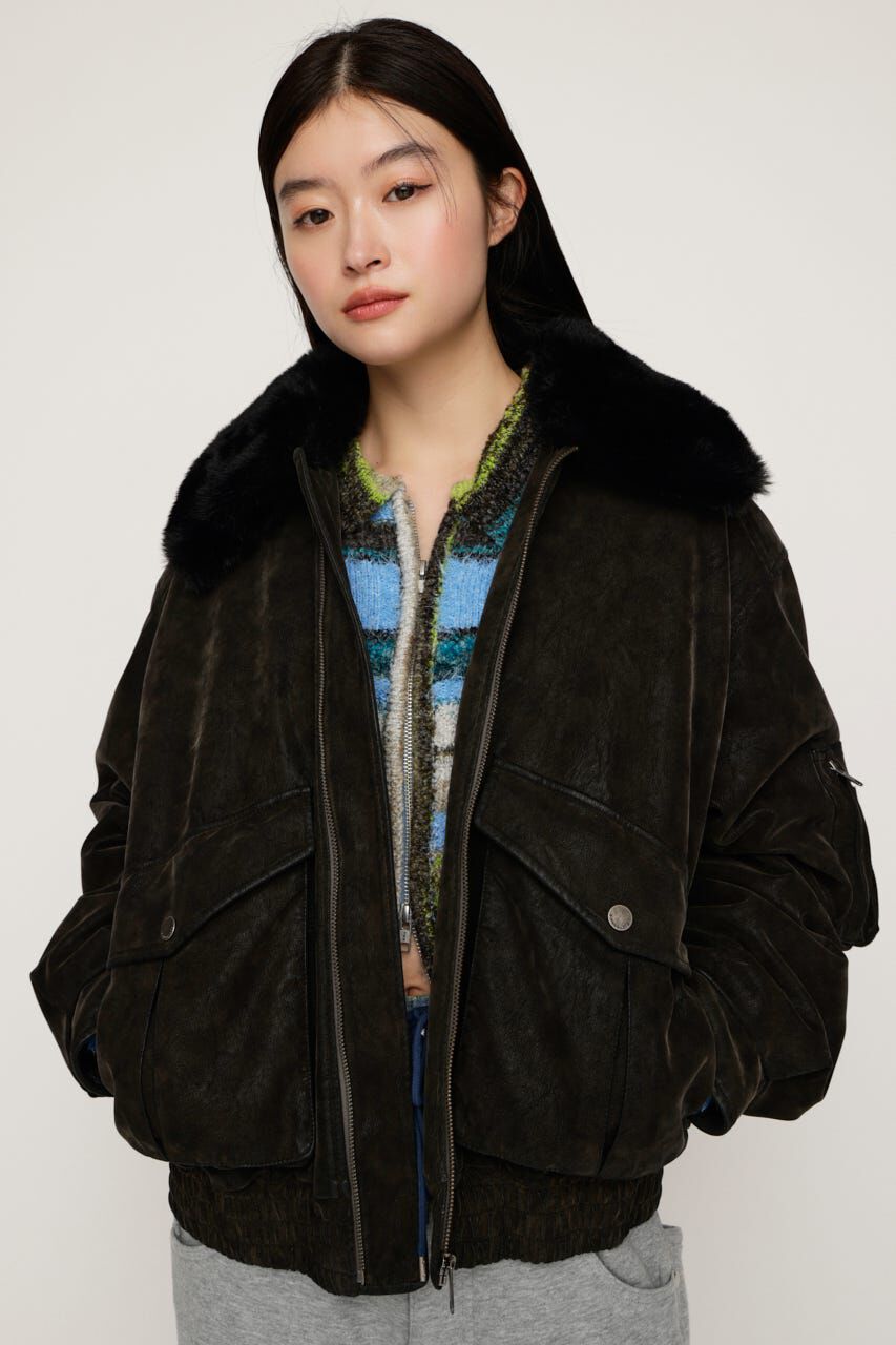 SLY「WASHED PUFFER ブルゾン」|ブルゾン・スタジャン|