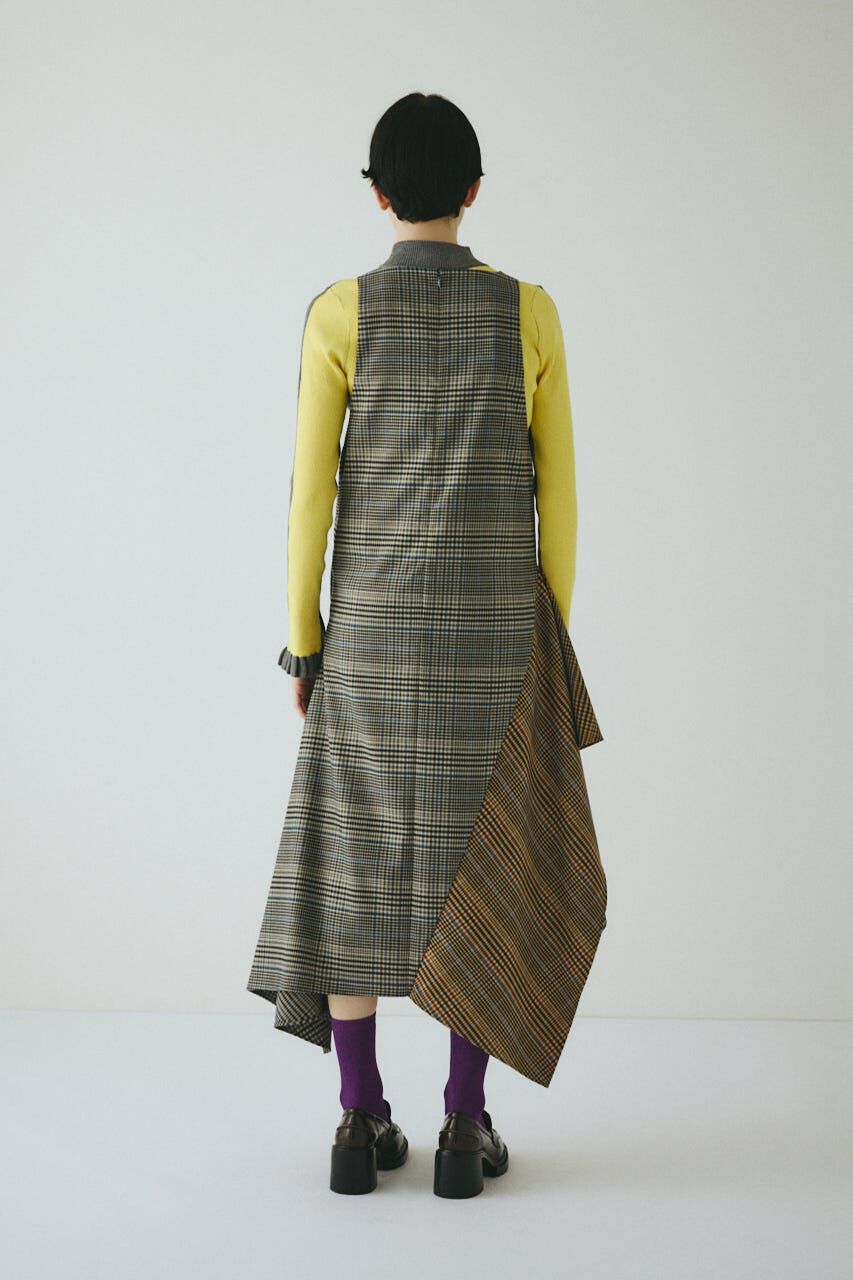 HeRIN.CYE「V design check dress」|ワンピース|