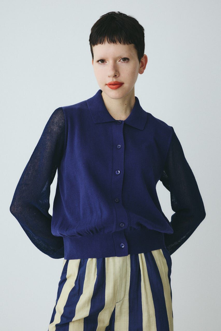 HeRIN.CYE「Sheer sleeve cardigan」|ニット・セーター|