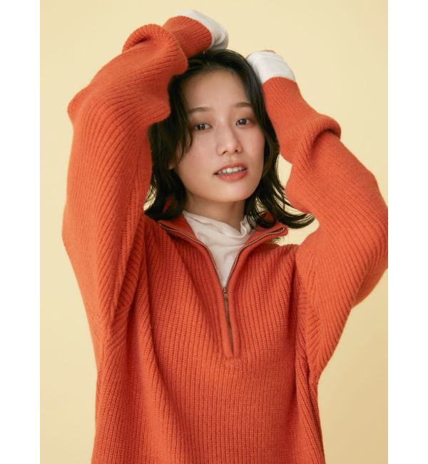 Ungrid「【WEB限定】ハイネックジップニットワンピース」|ワンピース|