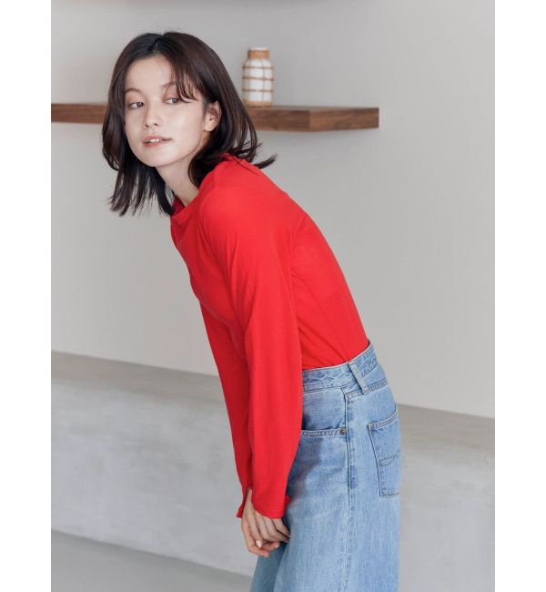 Ungrid「ハイツイストシアーロングスリーブTee」|Tシャツ・カットソー|