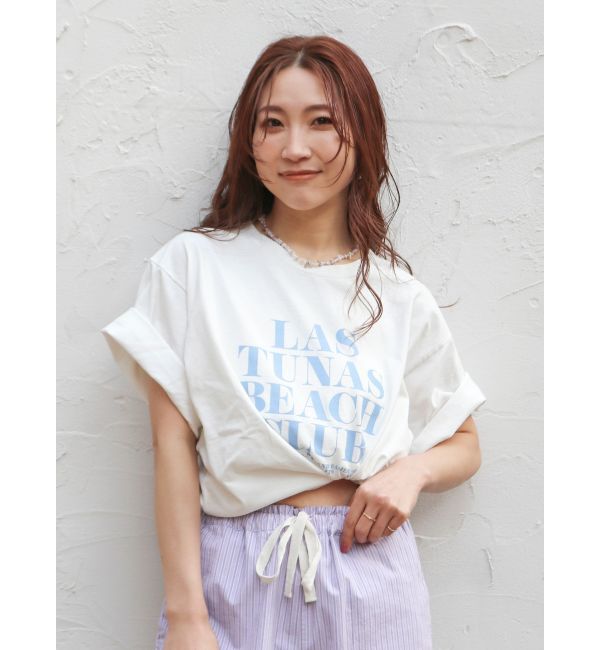 Ungrid「ヴィンテージウォッシュロゴビックTee」|Tシャツ・カットソー|