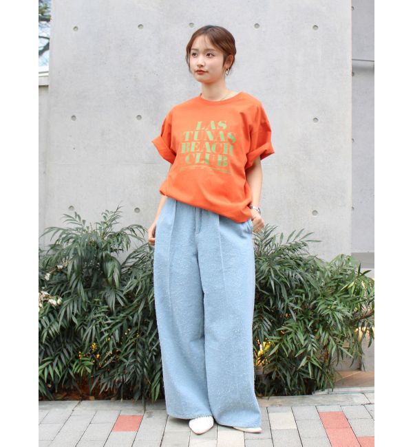 Ungrid「ヴィンテージウォッシュロゴビックTee」|Tシャツ・カットソー|