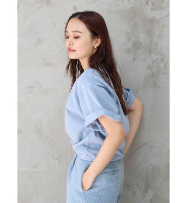 Ungrid「ヴィンテージウォッシュロゴビックTee」|Tシャツ・カットソー|