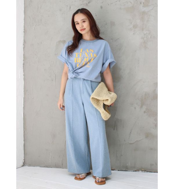 Ungrid「ヴィンテージウォッシュロゴビックTee」|Tシャツ・カットソー|