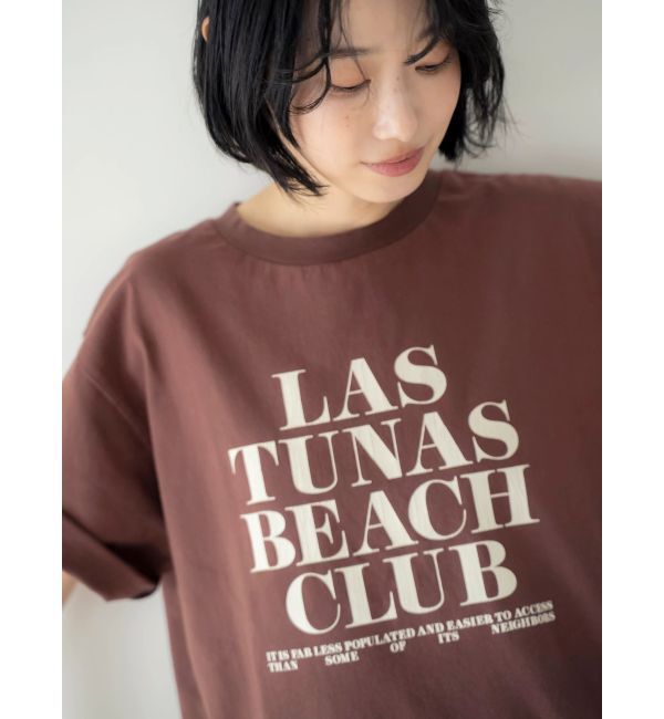 Ungrid「ヴィンテージウォッシュロゴビックTee」|Tシャツ・カットソー|ブラウン