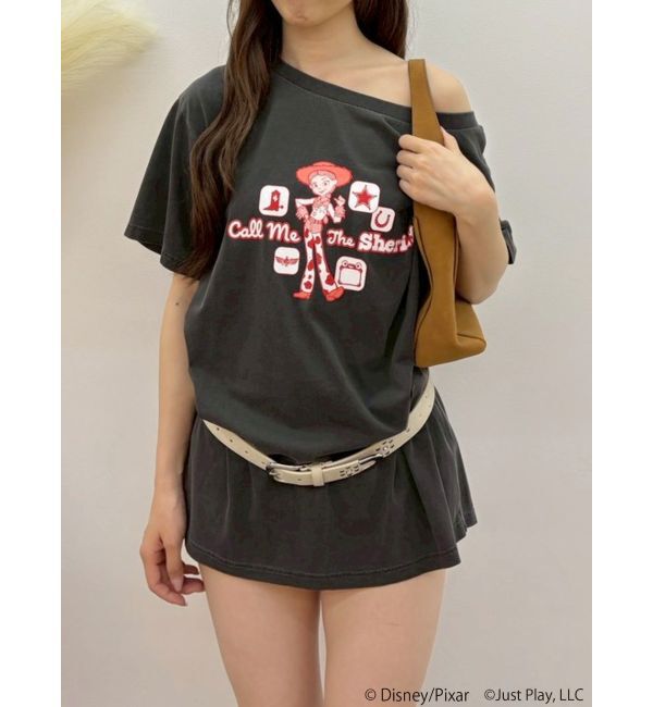 EVRIS「【TOY STORY5】ワンショルダーBIG Tシャツ」|Tシャツ・カットソー|グレー