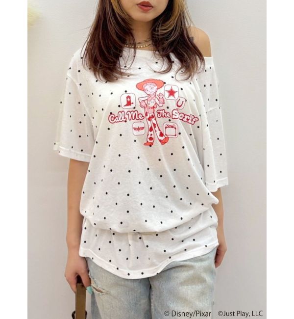 EVRIS「【TOY STORY5】ワンショルダーBIG Tシャツ」|Tシャツ・カットソー|