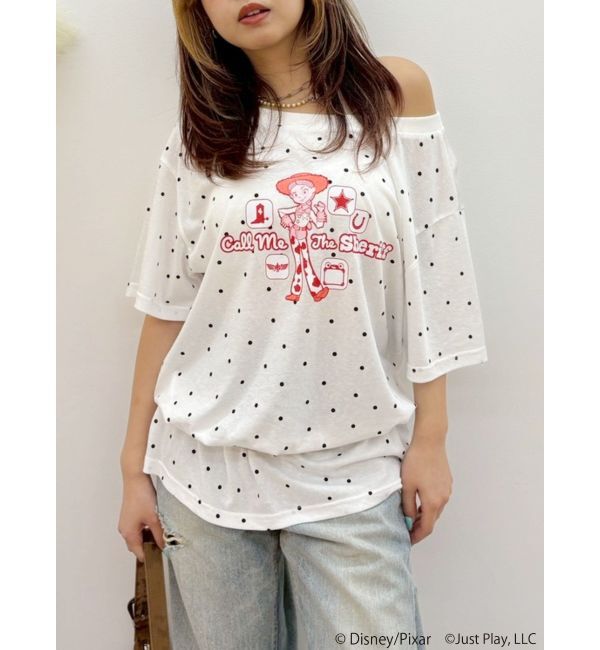 EVRIS「【TOY STORY5】ワンショルダーBIG Tシャツ」|Tシャツ・カットソー|ミックス