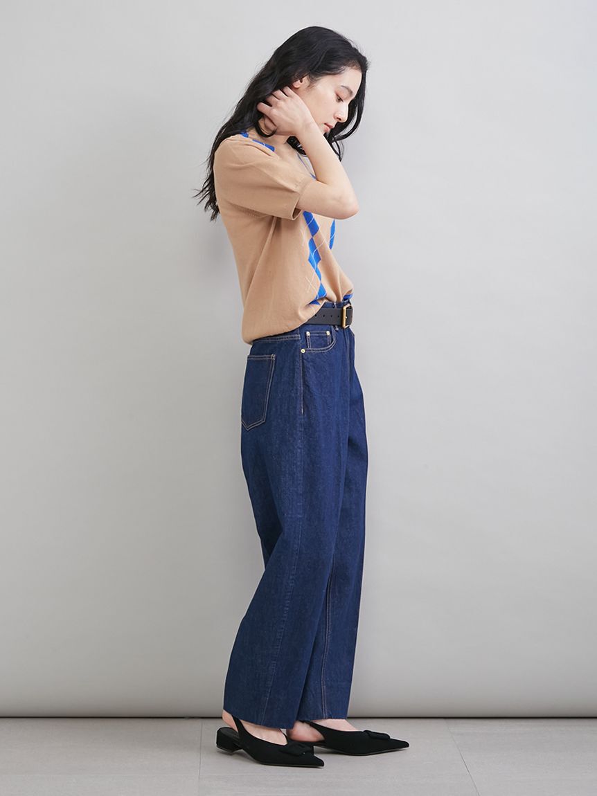 Mila Owen「アーガイルニットトップス」|ニット・セーター|