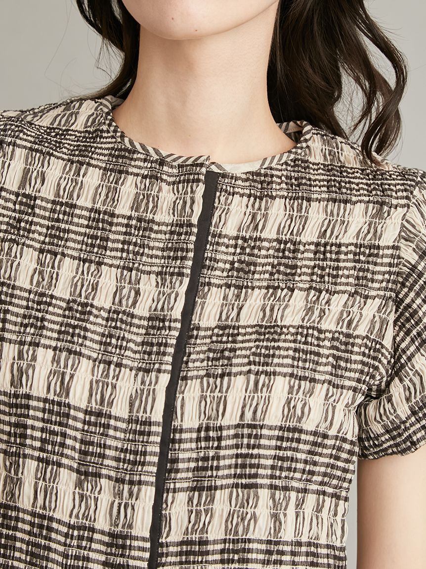 Mila Owen「【WEB限定カラー】シャーリングブラウス」|シャツ・ブラウス|