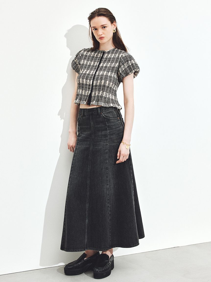Mila Owen「【WEB限定カラー】シャーリングブラウス」|シャツ・ブラウス|