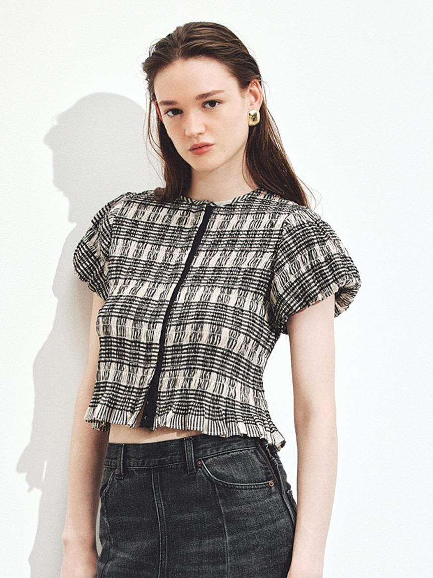 Mila Owen「【WEB限定カラー】シャーリングブラウス」|シャツ・ブラウス|CHECK
