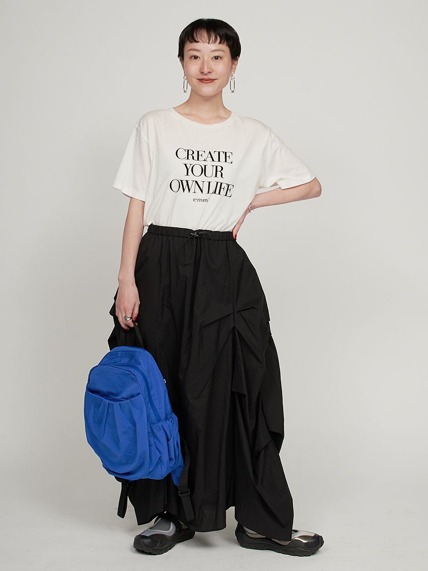 emmi atelier「【ONLINE限定カラー】eco 撥水ミニギャザーボディーバックパック」|リュック|