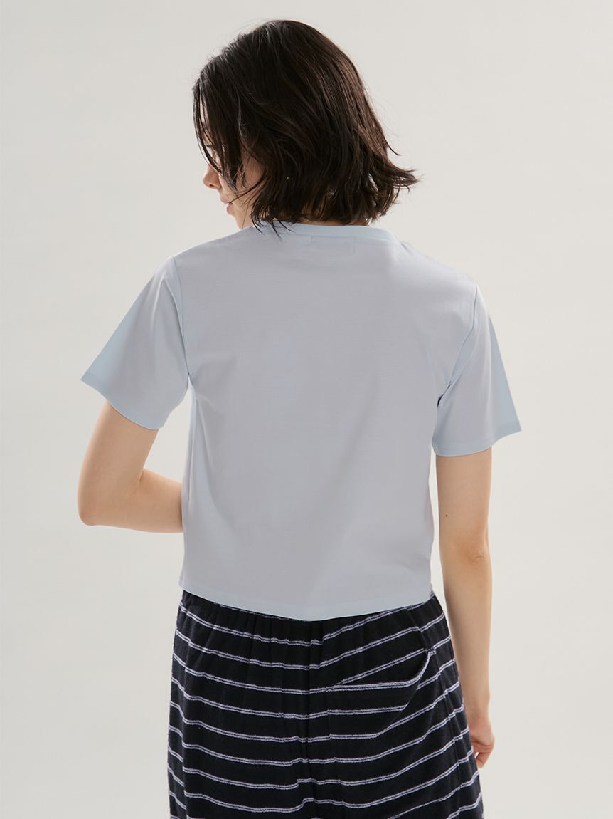 emmi atelier「emmiロゴコンパクトTシャツ」|Tシャツ・カットソー|