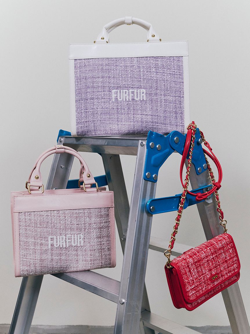 FURFUR「(Lsize) ツイードロゴトートバッグ【WEB・一部店舗限定】」|トートバッグ|