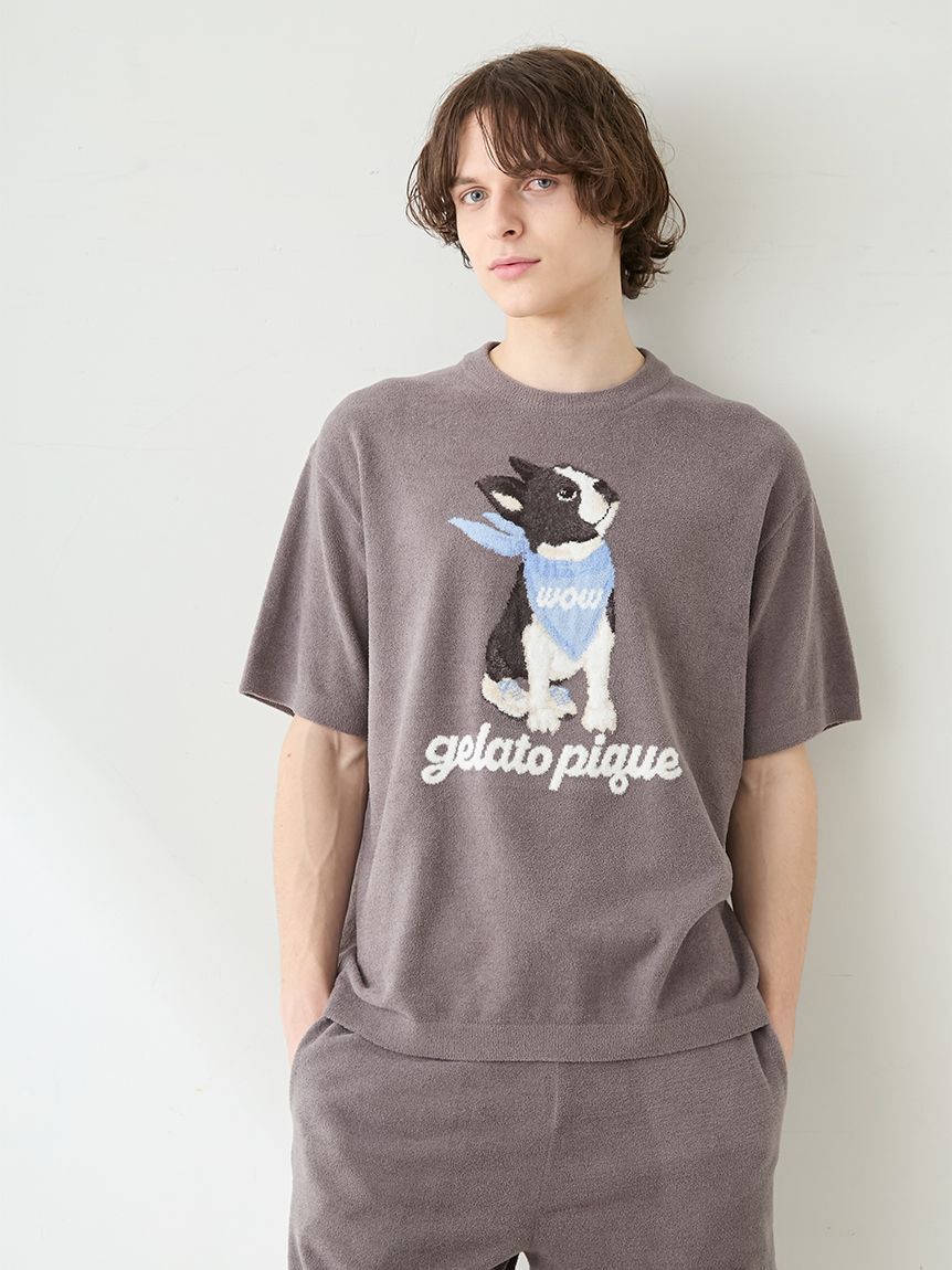 GELATO PIQUE HOMME「【HOMME】エアリーモコボストンテリアジャガードプルオーバー」|プルオーバー|