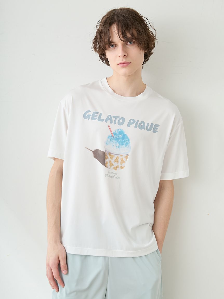GELATO PIQUE HOMME「【HOMME】【MINT SORBET by HEIQ MINT】【接触冷感】夏祭りワンポイントTシャツ&ハーフパンツセット」|ルームウェア|
