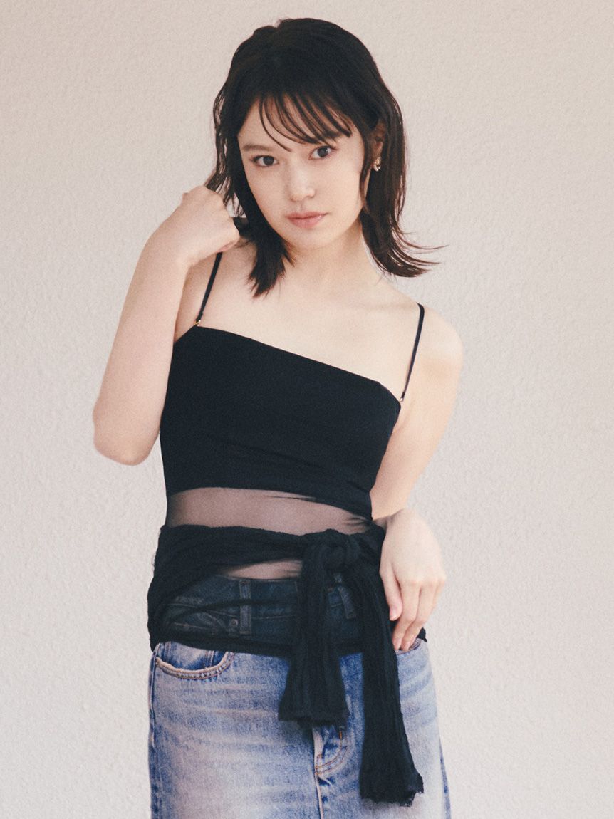 LILY BROWN Lingerie「【LILY BROWN Lingerie】シアーファンデノンワイヤー/キャミソール」|キャミソール|