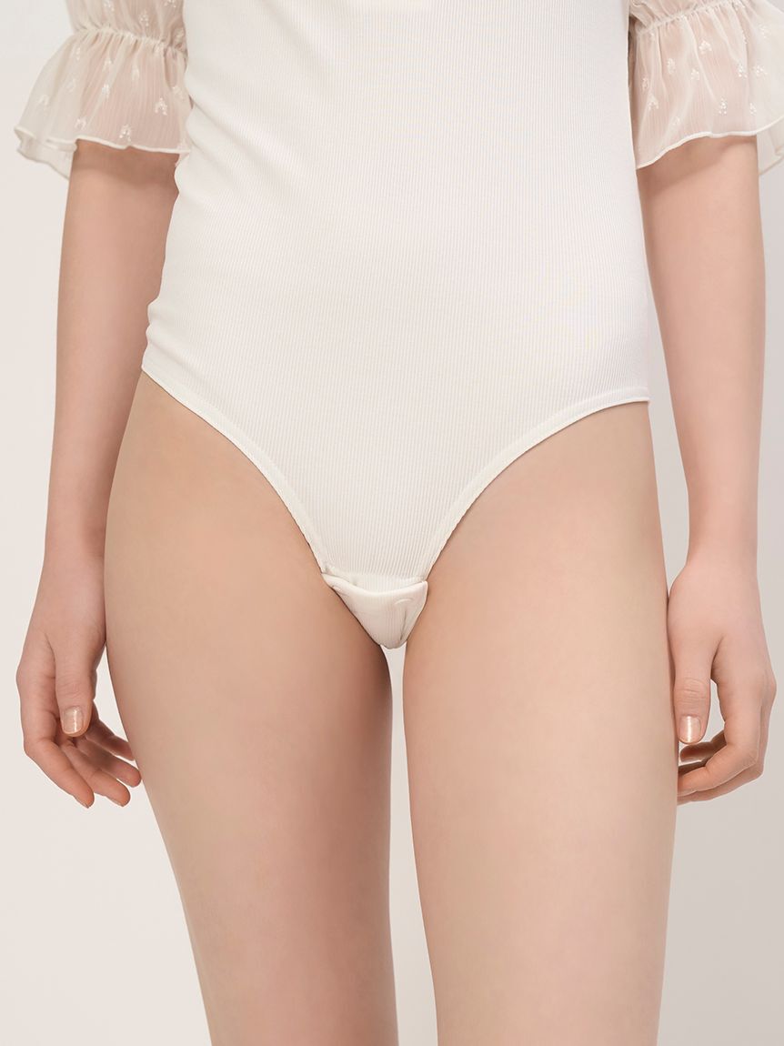 LILY BROWN Lingerie「【LILY BROWN Lingerie】レーシーパフスリーブボディスーツ」|インナー|