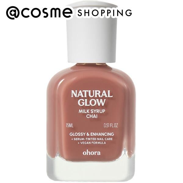  「ohora Natural Glowマルチネイル強化剤 PC-NS-014-J-OF MilkSyrup Chai (15mL)」|ネイルケア|その他