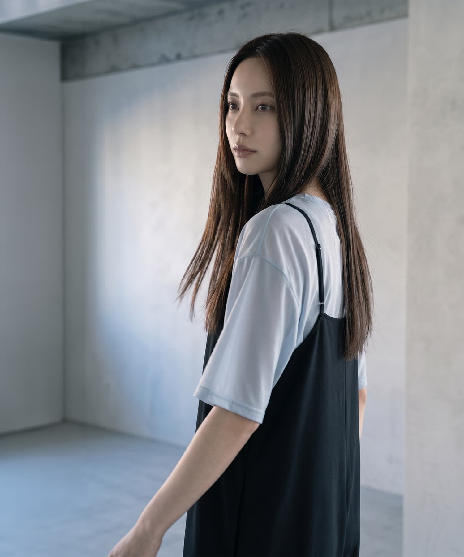STYLE DELI「【BLK001】サラ落ちキャミオールインワン」|オールインワン|