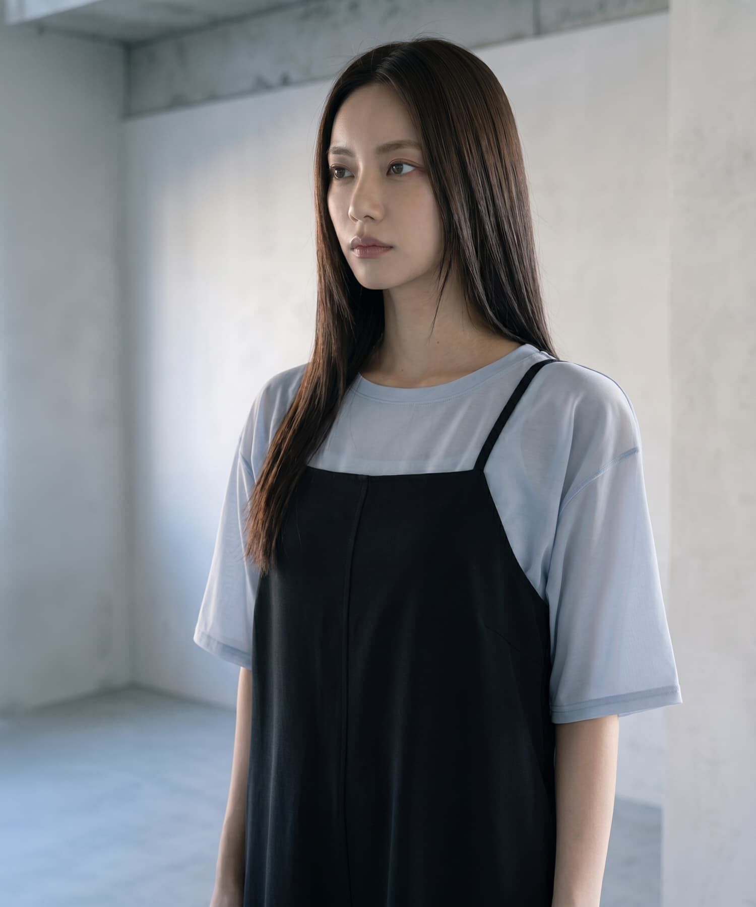 STYLE DELI「【BLK001】サラ落ちキャミオールインワン」|オールインワン|