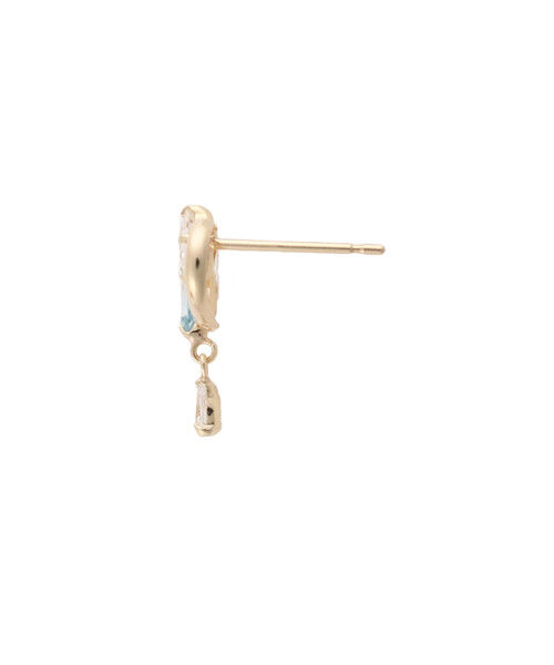 Samantha Tiara「K10 YG ドロップカラーストーンピアス」|ピアス|