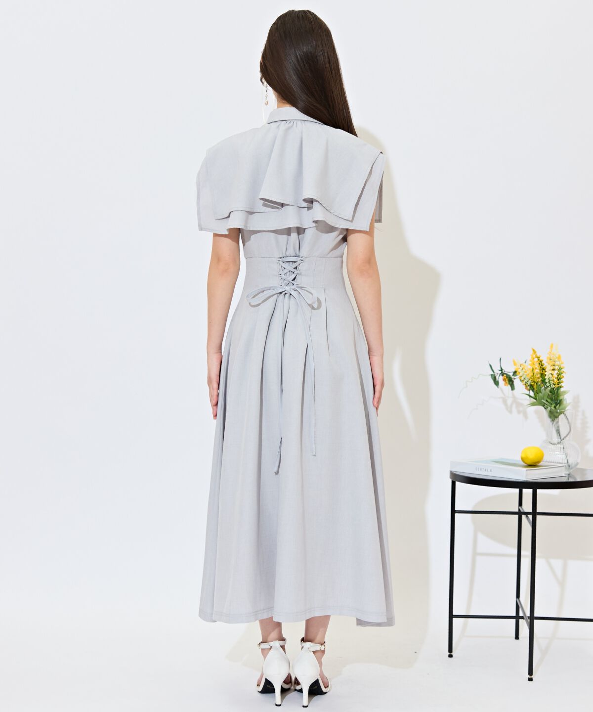 WILLSELECTION「スクエアラッフルシャツワンピース」|ワンピース|