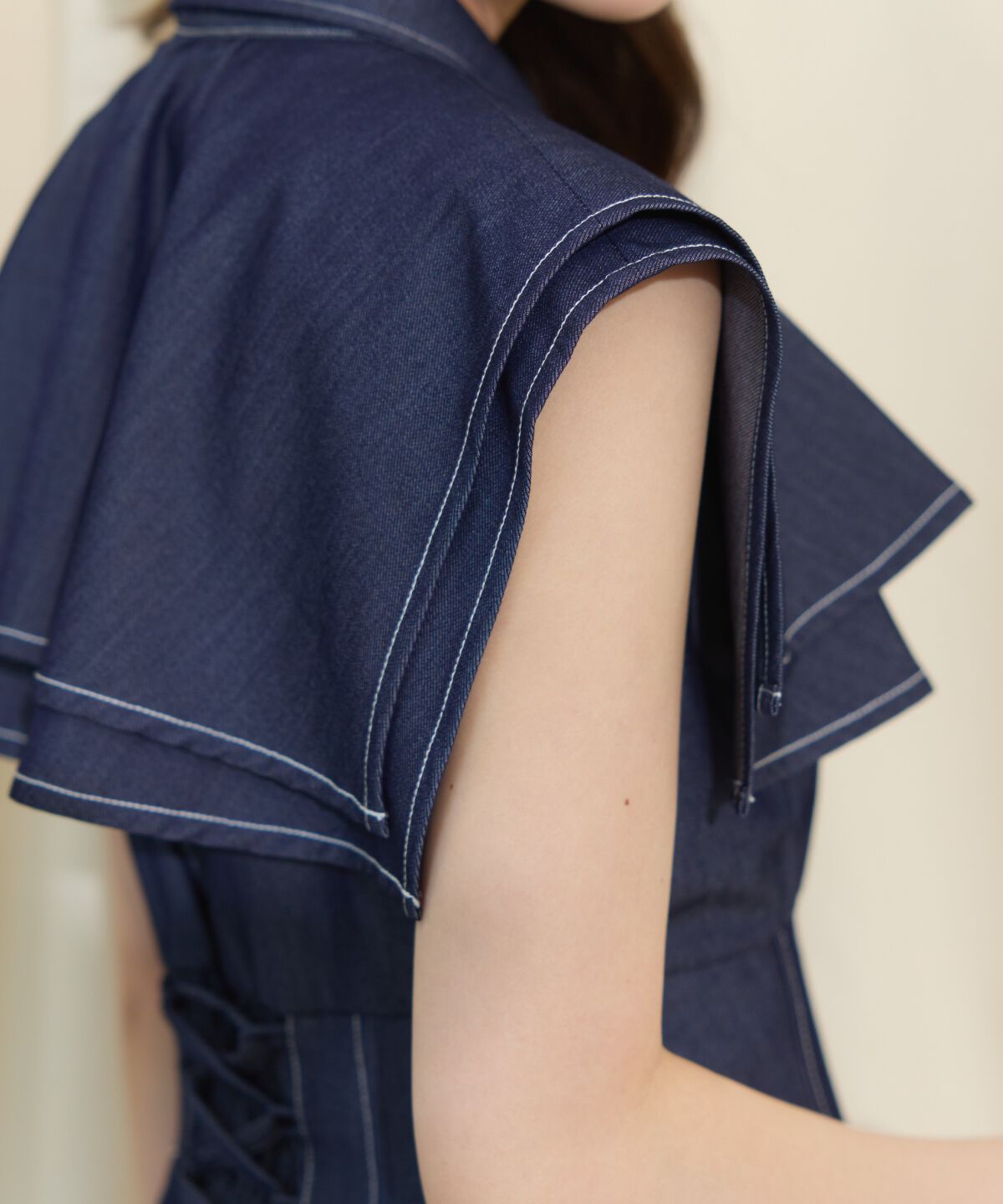 WILLSELECTION「スクエアラッフルシャツワンピース」|ワンピース|