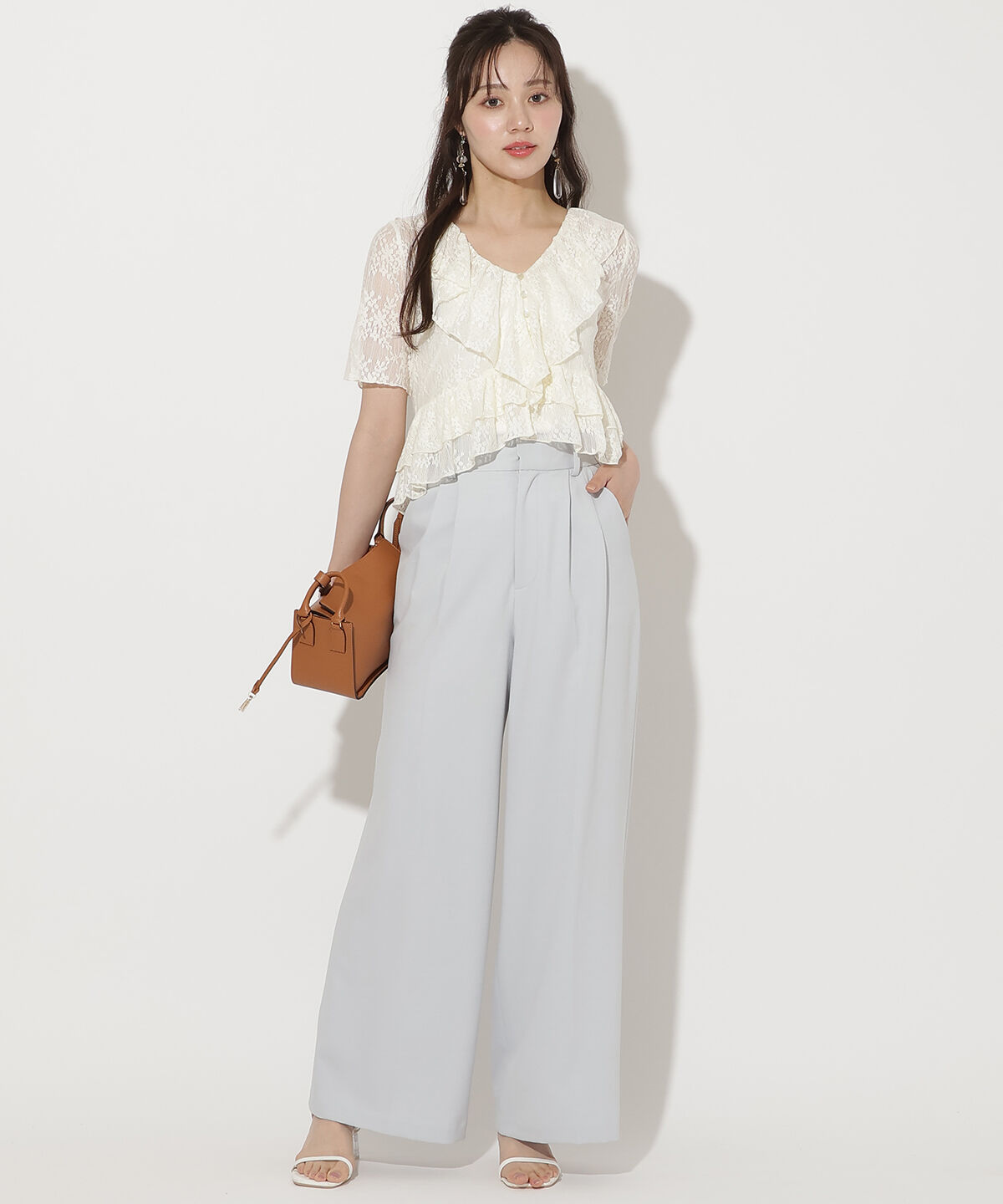 WILLSELECTION「レースラッフルフリルトップス」|Tシャツ・カットソー|