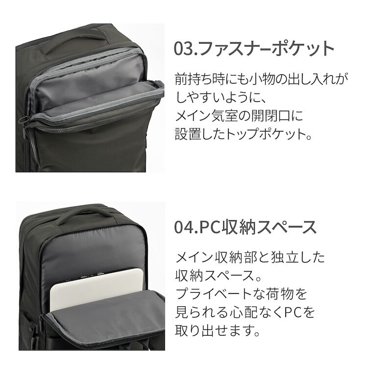 ace.「リュックサック ビジネス B4サイズ 15.6インチPC収納  2気室 エキスパンド ace./エース ネフィル 20092」|リュック|