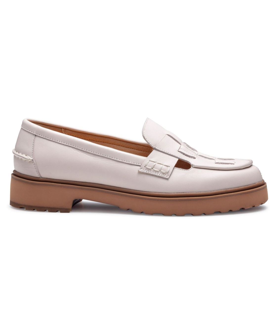REGAL SHOES「REGAL イントレチャートローファー【ヒール30mm】　商品コード：F80RAG」|ローファー|アイボリー