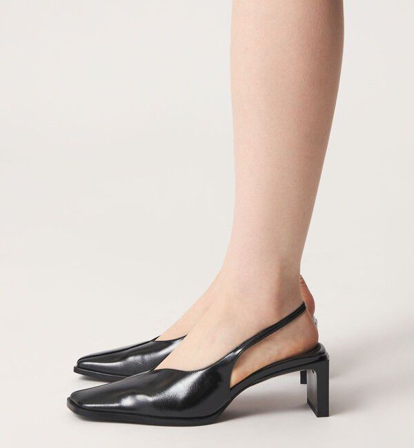 SY UNITED ARROWS「＜SY＞ スクエアエッジヒールバックベルト パンプス55&uarr;」|パンプス|