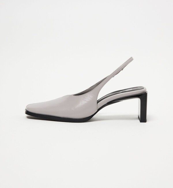 SY UNITED ARROWS「＜SY＞ スクエアエッジヒールバックベルト パンプス55&uarr;」|パンプス|LT.GRAY
