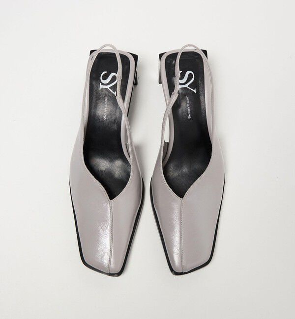 SY UNITED ARROWS「＜SY＞ スクエアエッジヒールバックベルト パンプス55&uarr;」|パンプス|